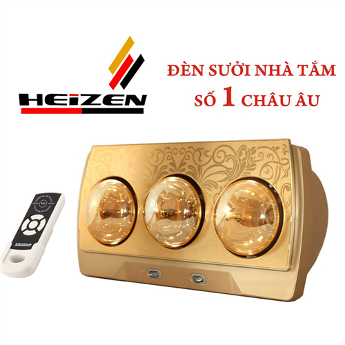 Bán Đèn sưởi nhà tắm Heizen 3 bóng điều khiển từ xa - HE3BR