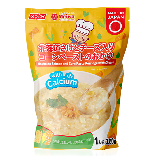 Bán Cháo tươi Meiwa vị cá hồi Hokkaido, bắp, phô mai 200g (12M+)