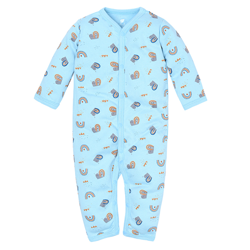 Bán Body bé trai cài giữa dài tay Lullaby NH671P (xanh cầu vồng)