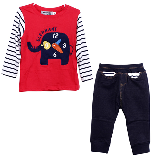 Bán Bộ đồ bé trai Vinakids họa tiết con voi