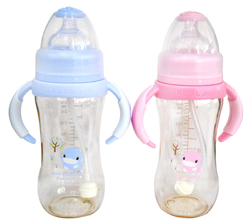 Bán Bình sữa cổ rộng cố tay cầm nhựa Pes 140ml kuku 5837