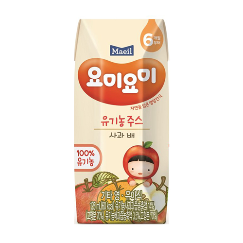 Bán Nước ép Organic Yummy Yummy vị táo lê 6M (125ml* 3 hộp)
