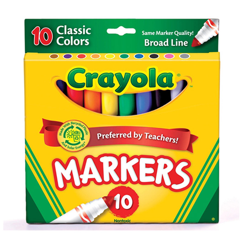 Bán Bút lông nét dày 10 màu - Crayola 5877228015