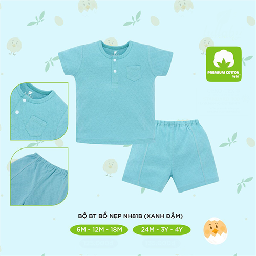 Bán Bộ bé trai bổ nẹp Lullaby NH81B (xanh đậm)