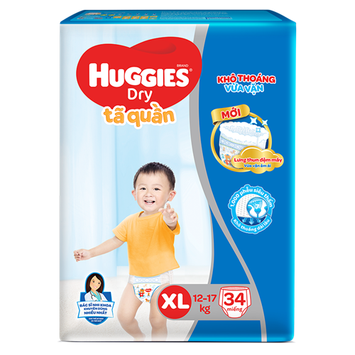 Bán Tã bỉm quần Huggies XL34 (12-17kg)
