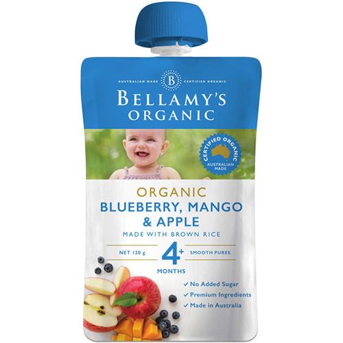Bán Hỗn hợp ăn dặm việt quất, xoài, táo Bellamy's Organic