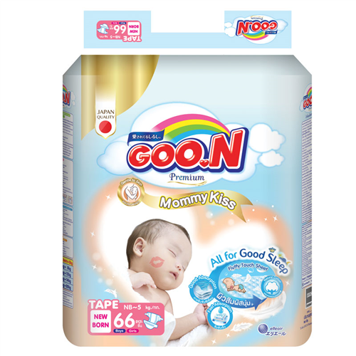 Bán Tã - Bỉm dán GooN Mommy Kiss NB66 (dưới 5kg)