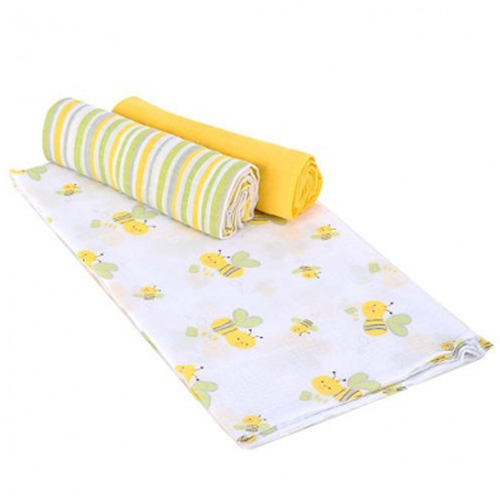 Bán Khăn quấn Summer Muslin 3 pk Bees Neutral