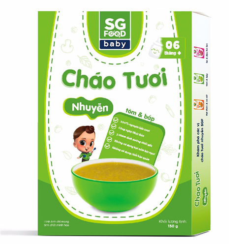 Bán Cháo tươi nhuyễn vị tôm & bắp SG Food