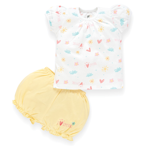 Bán Bộ bé gái chữ A cánh tiên Lullaby NH627P (trắng in hoa)
