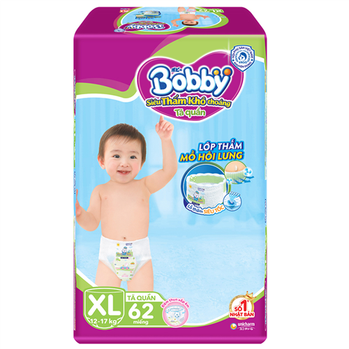 Bán Tã - Bỉm quần Bobby XL62 (12 - 17kg)