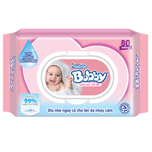 Bán Giấy ướt Bobby 80 tờ (không mùi hương)