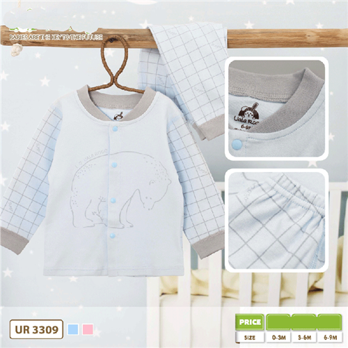 Bán Bộ dài tay cúc giữa hình gấu Uala UR3309
