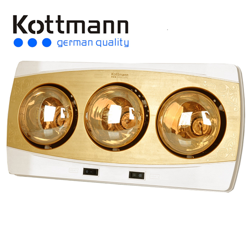 Bán Đèn sưởi treo tường nhà tắm Kottmann 3 bóng vàng