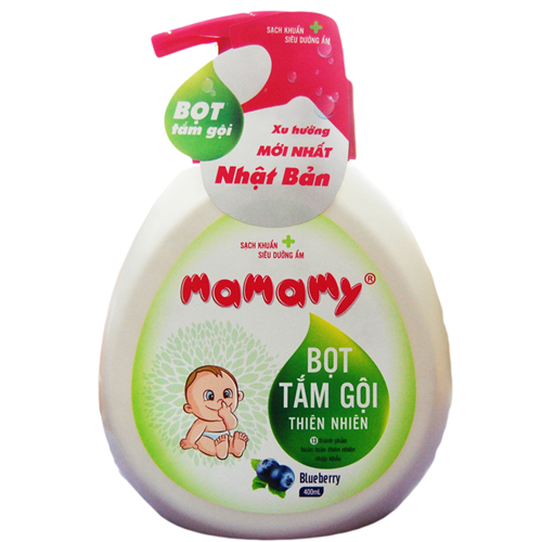Bán Bọt tắm gội thiên nhiên Mamamy Blueberry (400ml)