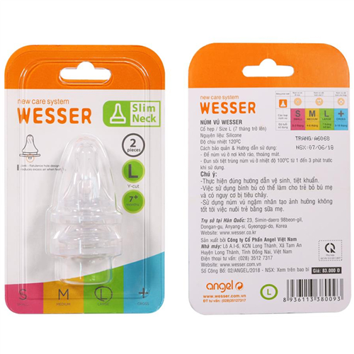 Bán Núm ty cổ hẹp Nano Wesser (0M+, silicone)