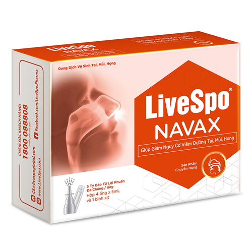 Bán Xịt bào tử lợi khuẩn Livespo Navax (Hộp 4 ống)
