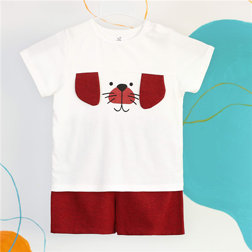 Bán Bộ cộc tay La Pomme in hình cún tai dài SS152