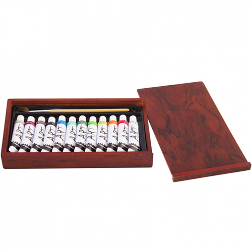 Bán Hộp gỗ 12 tuýp màu vẽ Acrylic colormate