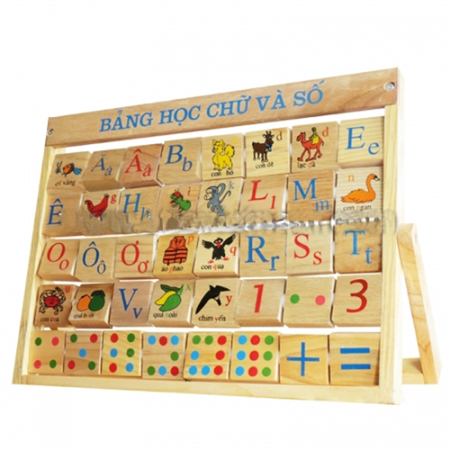 Bán Bảng học chữ và số - Đồ chơi gỗ Etic C770