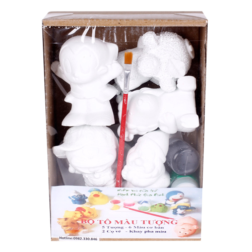 Bán Bộ tô tượng màu cho bé (5 tượng to)