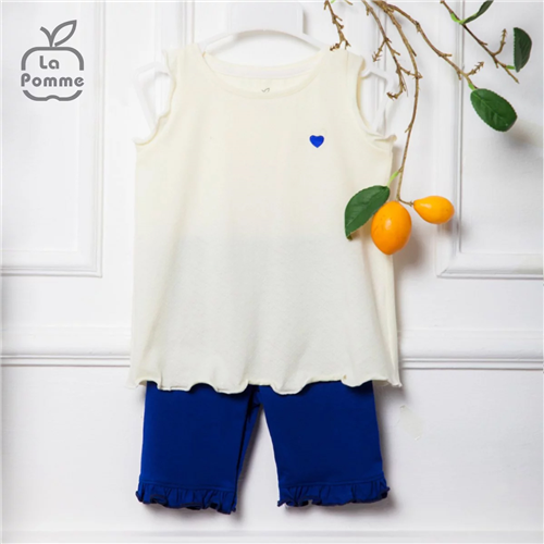 Bán Bộ ba lỗ bé gái bèo tim La Pomme SS113 (vàng)