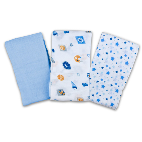 Bán Khăn quấn Summer Muslin 3pk Boy