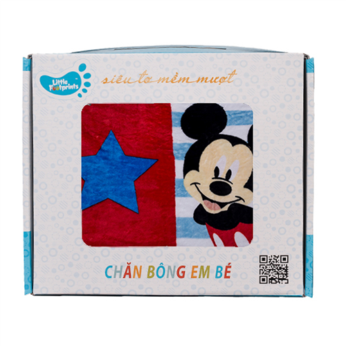 Bán Chăn bông 1 lớp Little Footprints BBS00900 - hình Mickey