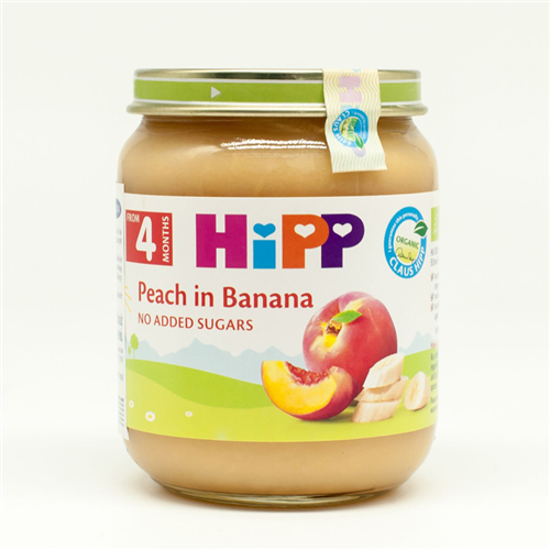 Bán Dinh dưỡng đóng lọ Hipp chuối đào 125g
