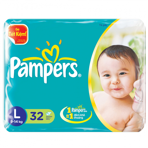 Bán Tã - bỉm dán Pampers L32 (9-14kg)