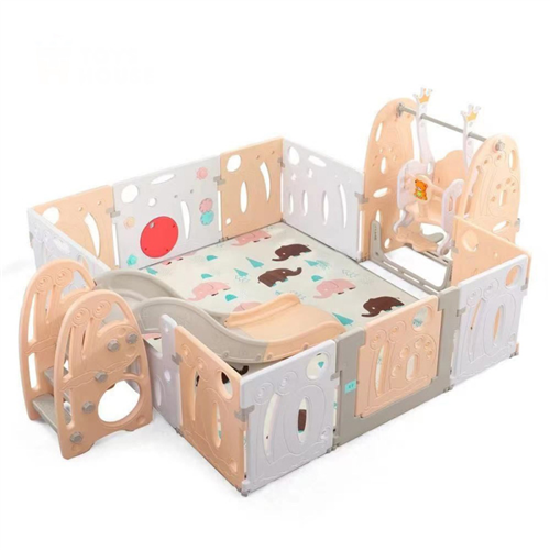 Bán Combo cầu trượt, xích đu, quây cũi Toys House WM19004 (nhiều màu)