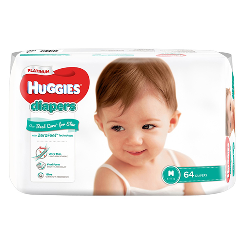 Bán Tã Bỉm dán cao cấp Huggies Platinum M64 (6-11kg)