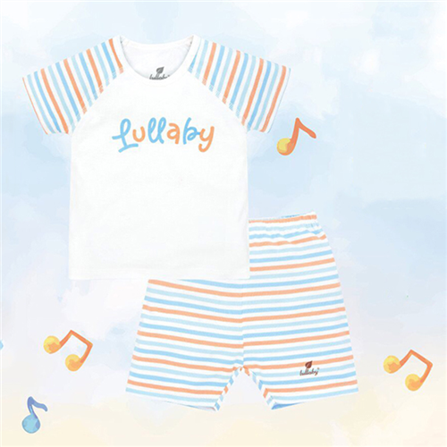 Bán Bộ bé trai cộc tay raglan Lullaby NH602P (trắng)