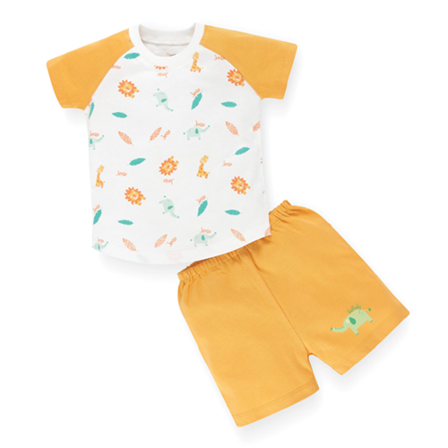 Bán Bộ bé trai cộc tay raglan Lullaby NH626P (trắng in sư tử)