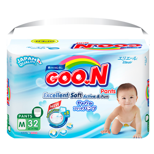 Bán Tã - Bỉm quần Goon renew slim M32 (7-12kg)