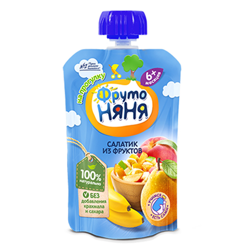 Bán Trái cây nghiền salad fruit Fruto Nyanya (90g)