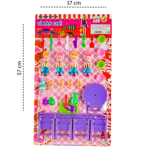 Bán Đồ chơi bếp bàn ghế 4 bé HT7686 (vỉ 54x37cm)