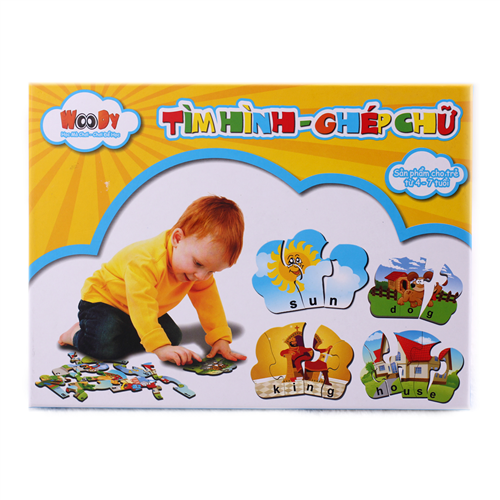 Bán Tranh ghép giấy - Tìm hình ghép chữ