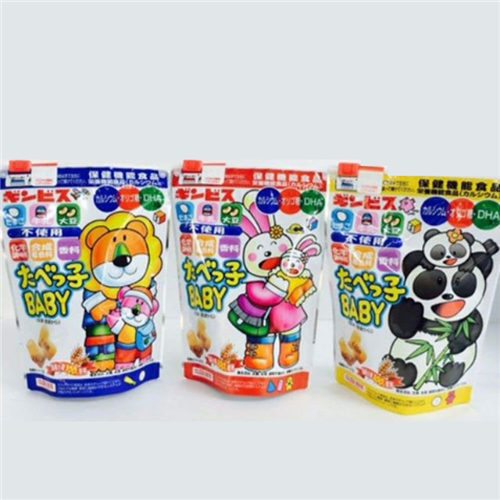 Bán Bánh ăn dặm hình thú Ginbis bổ sung DHA 63g (túi Zip)