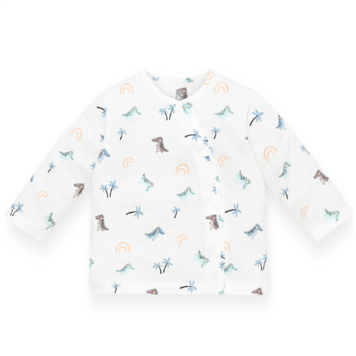 Bán Áo cài lệch dài tay in hình khủng long Lullaby NH609P (trắng)