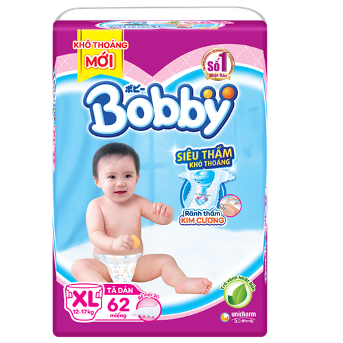 Bán Tã - Bỉm dán Bobby XL62 (12-17kg)
