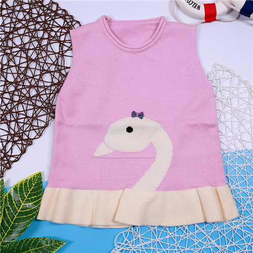 Bán Áo gile len in hình thỏ, thiên nga (1-5T)