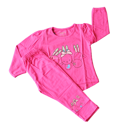 Bán Bộ quần áo dài tay bé gái in hình thỏ (2-5T)