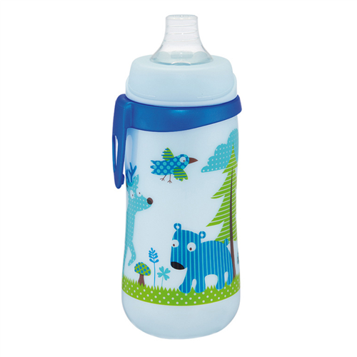 Bán Bình tập uống có đầu hút 330ml NIP-35049 (cổ rộng, bé trai)