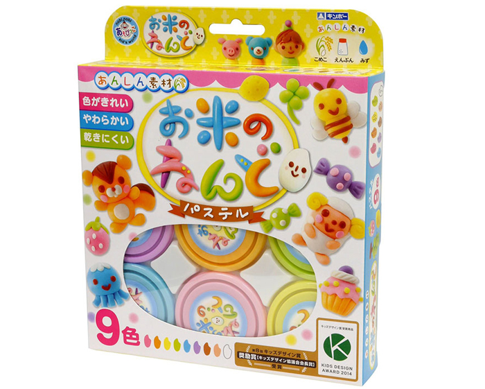 Bộ 9 hộp đất nặn bột gạo GINCHO (mẫu 2)