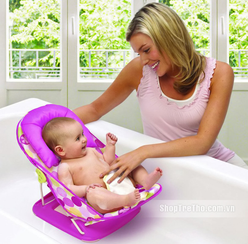 Ghế tắm nằm hồng Summer 18515- Mother's Touch Deluxe Baby Bather