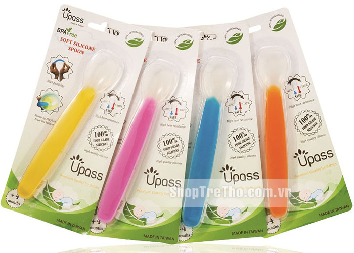 Thìa ăn dặm Silicone siêu mềm không BPA Upass UP3002