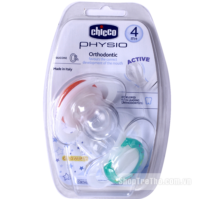 Ty ngậm silicone Physio Chicco 4M+ 17720