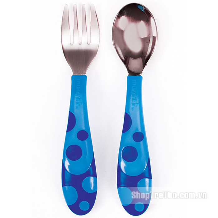 Bộ thìa dĩa tập ăn Munchkin gồm 2 chiếc Toddler Fork And Spoon