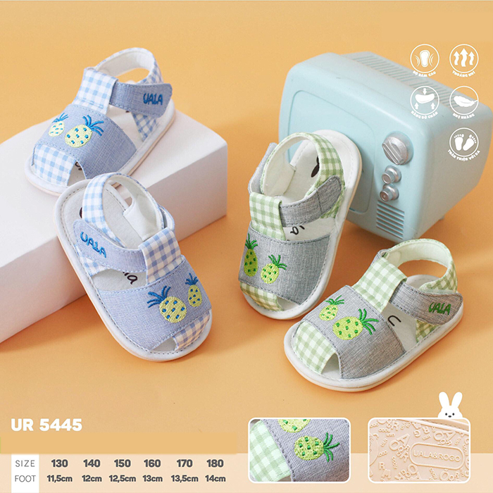 Dép sandal tập đi đế cao su non Uala UR5445